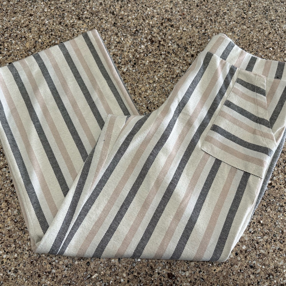 Cato Beige and Black Striped Pants